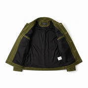 Men's Olive Green Suede Jacket — Culham