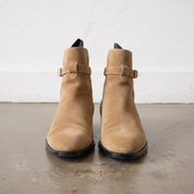 Men's Tan Plain-Toe Suede Jodhpur Boots — Hardwick