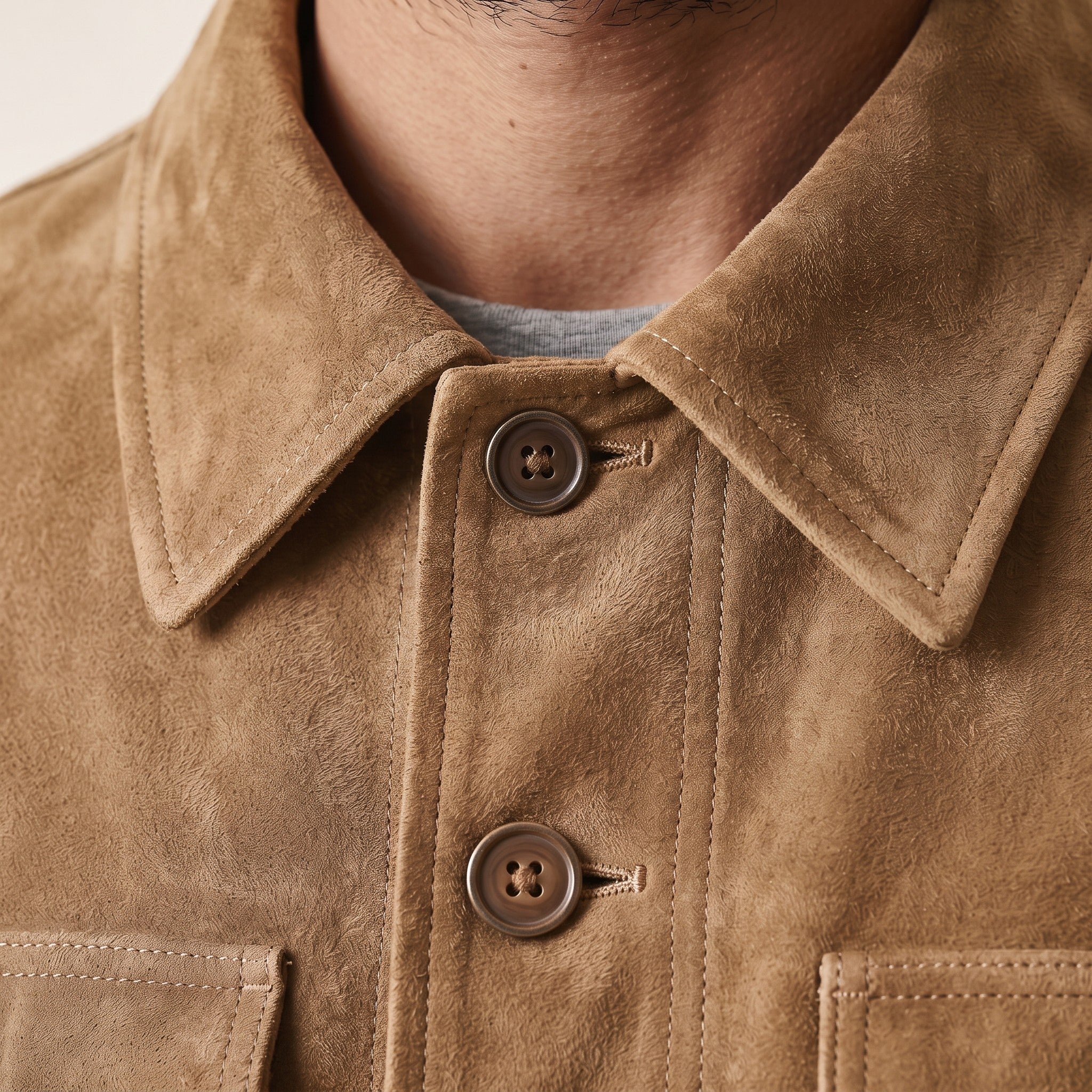 Men's Tan Suede Jacket — Culham