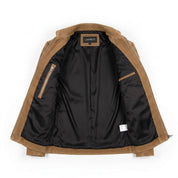 Men's Tan Suede Cafe Racer Jacket — Gullane