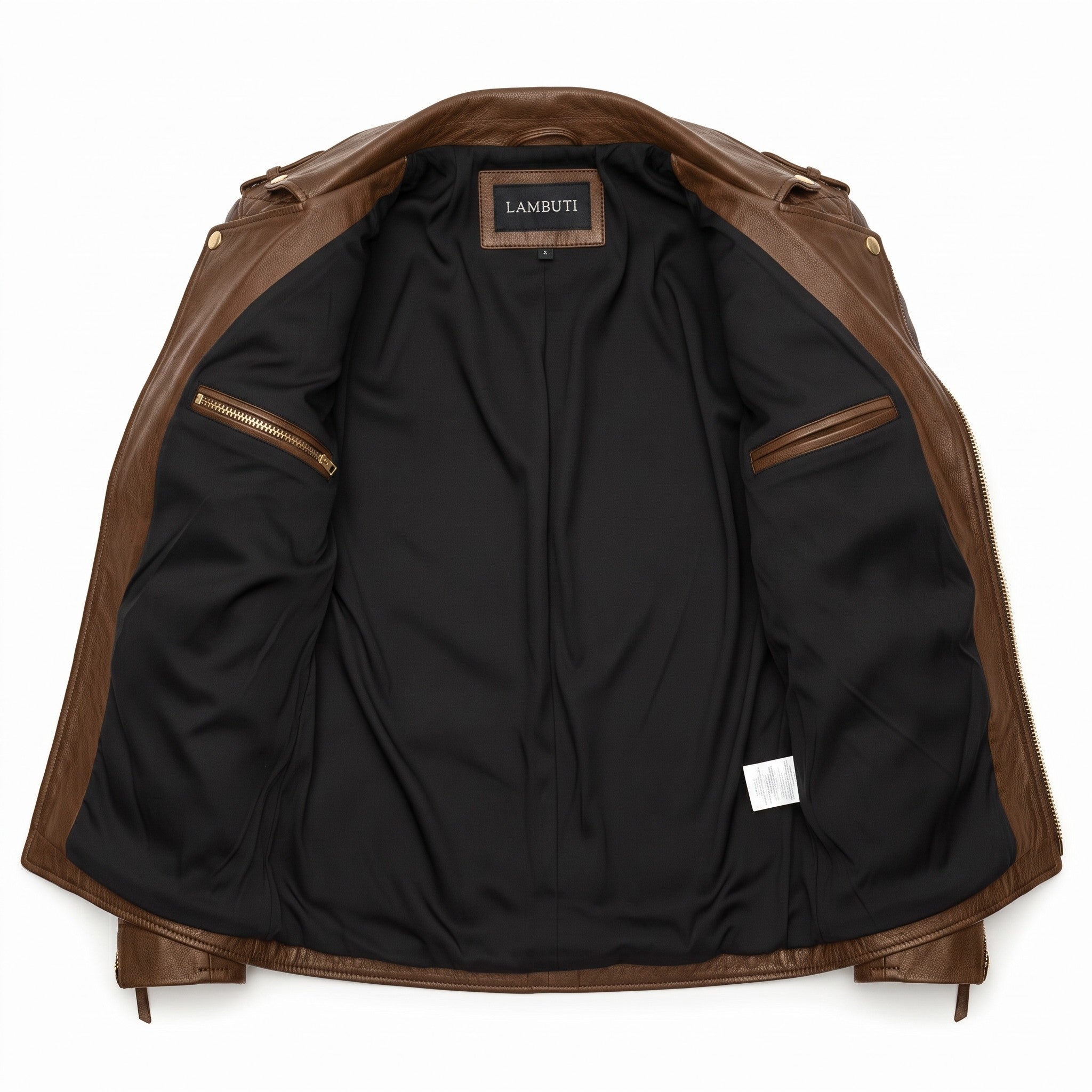 Men's Brown Quilted Pebbled Leather Perfecto Biker Jacket — Alington