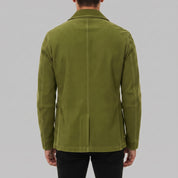 Men's Olive Green Suede Field Jacket — Aylesbury