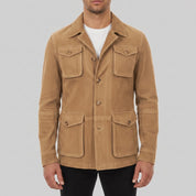 Men's Tan Suede Field Jacket — Aylesbury