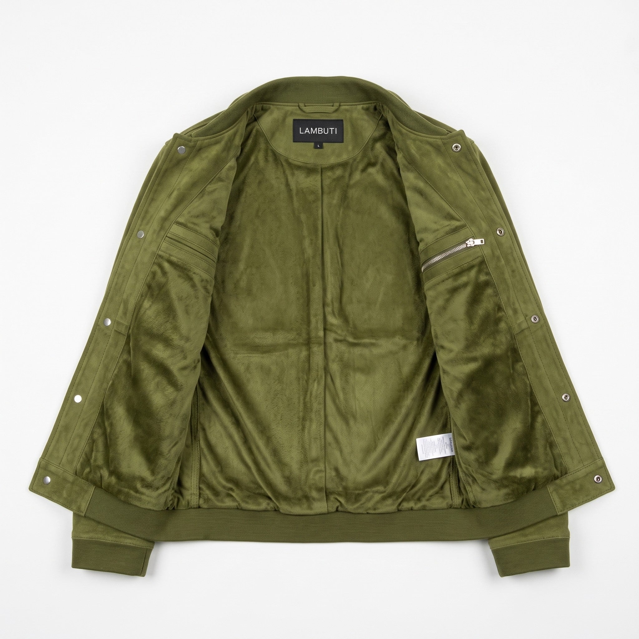 Men's Olive Green Suede Trucker Jacket — Gladwell