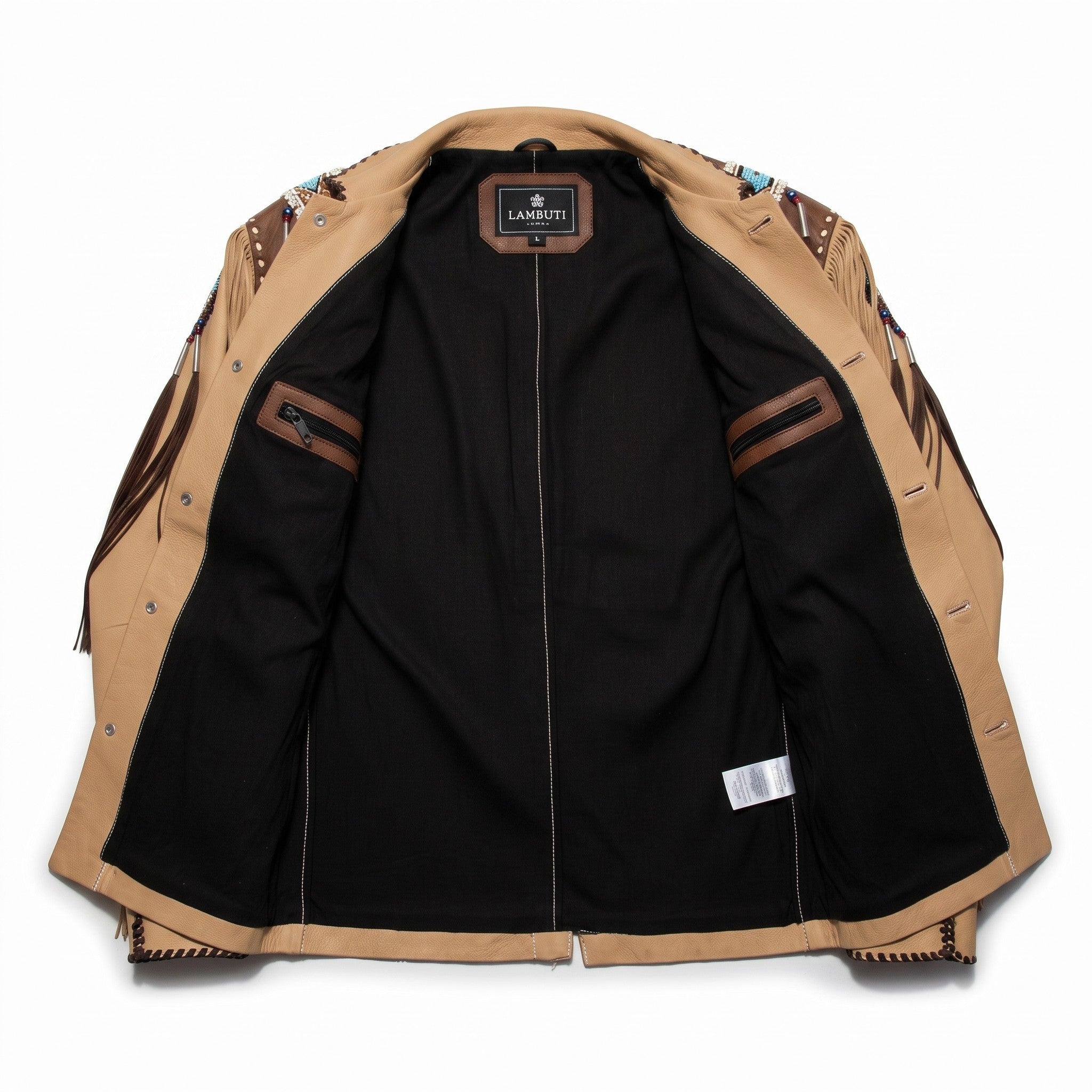 Men's Tan and Brown Fringed Leather Jacket — Fallowfield