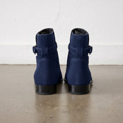 Men's Navy Blue Plain-Toe Suede Jodhpur Boots — Hardwick