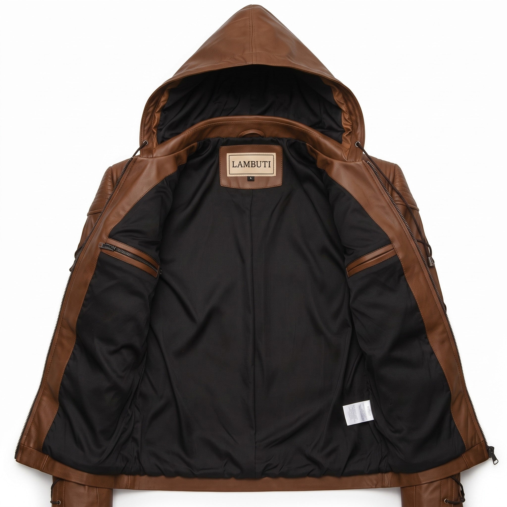 Men's Brown Hooded Leather Jacket — Bretherton