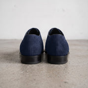 Men's Navy Blue Wingtip Suede Oxfords — Beckwith