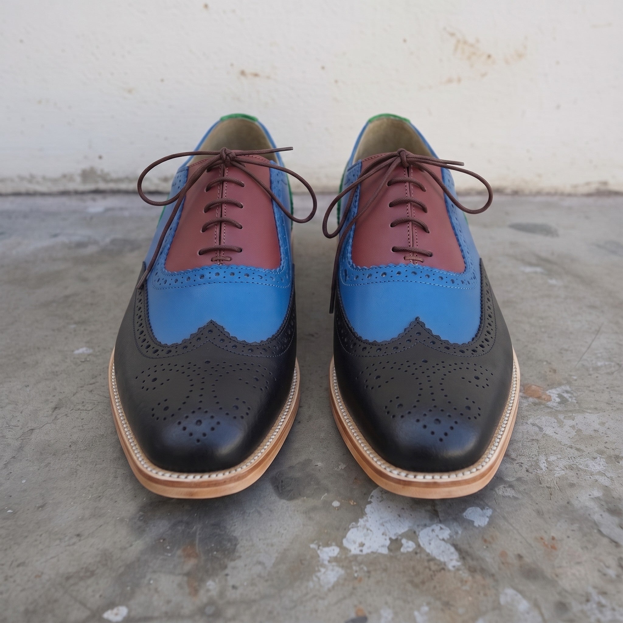 Men's Multicolor Wingtip Leather Oxfords — Frobisher