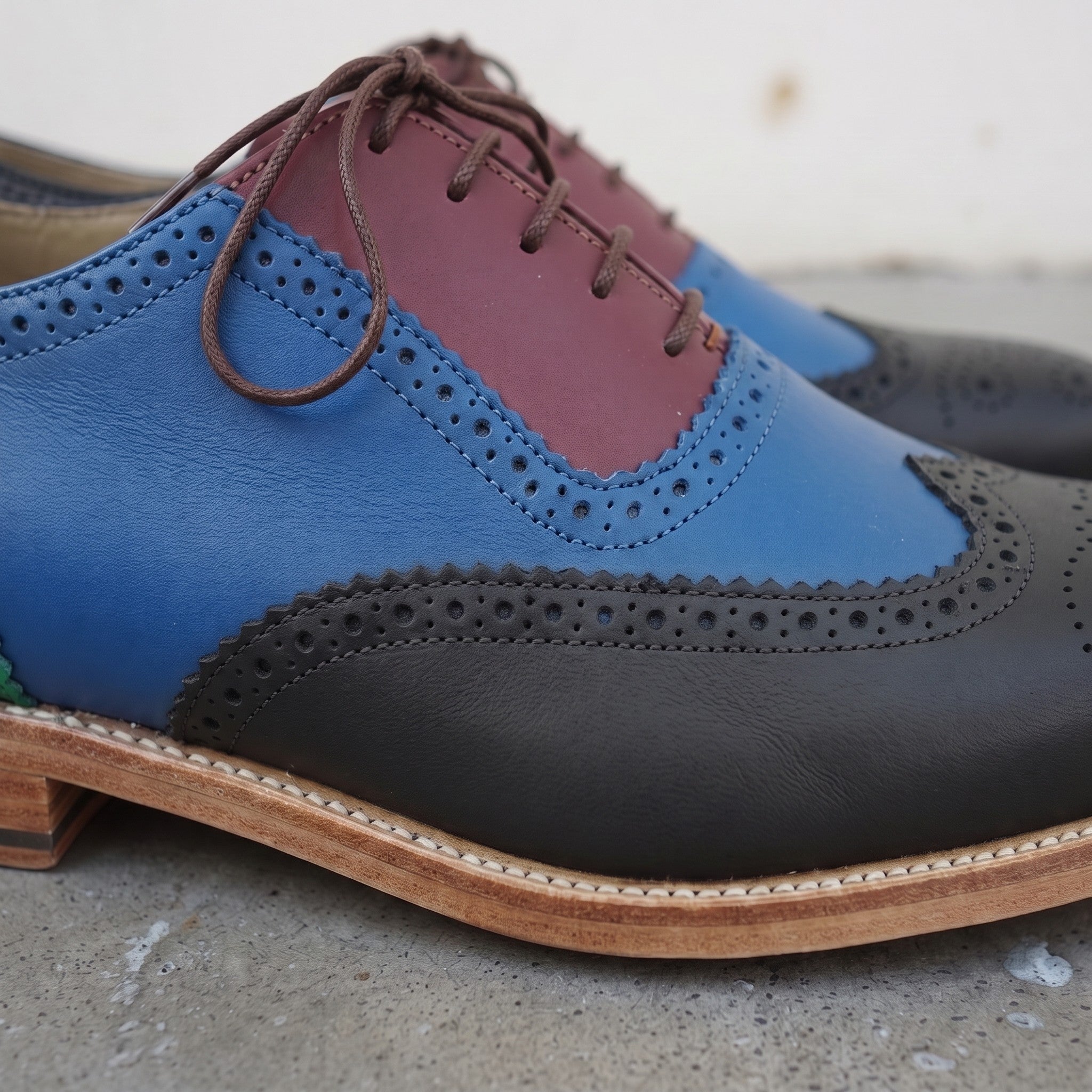 Men's Multicolor Wingtip Leather Oxfords — Frobisher