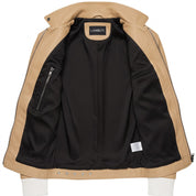 Men's Tan Leather Biker Jacket — Ayton
