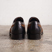 Men's Brown and Black Two-Tone Wingtip Leather Spectator Oxfords — Anstruther