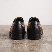 Men's Tan and Black Two-Tone Wingtip Leather Spectator Oxfords — Anstruther