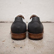 Men's Black and White Wingtip Leather Spectator Oxfords — Hawthorne