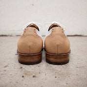 Men's Tan and White Wingtip Leather Spectator Oxfords — Hawthorne