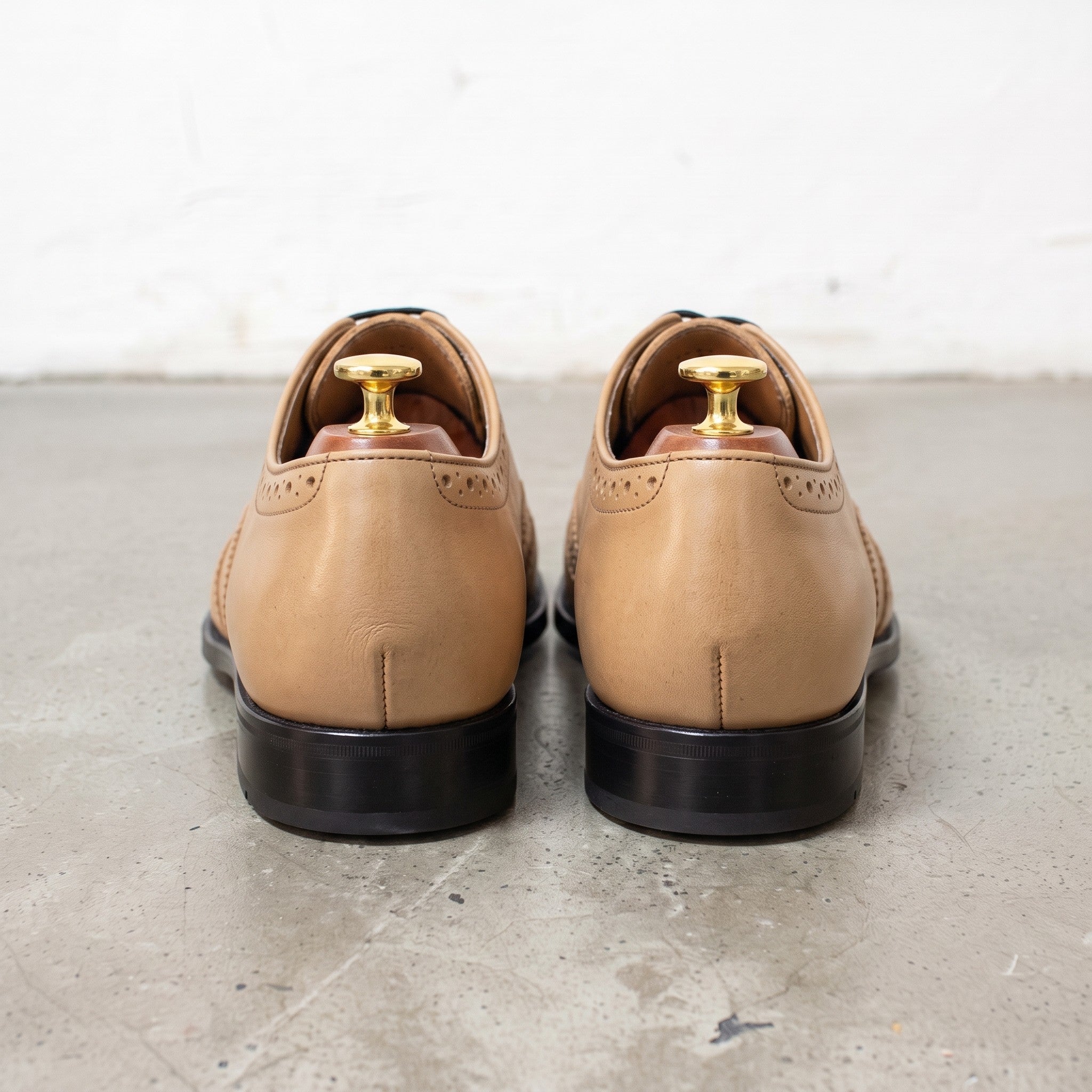Men's Tan Wingtip Leather Brogues — Cranmore