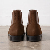 Men's Brown Wingtip Brogue Leather Chelsea Boots — Turner