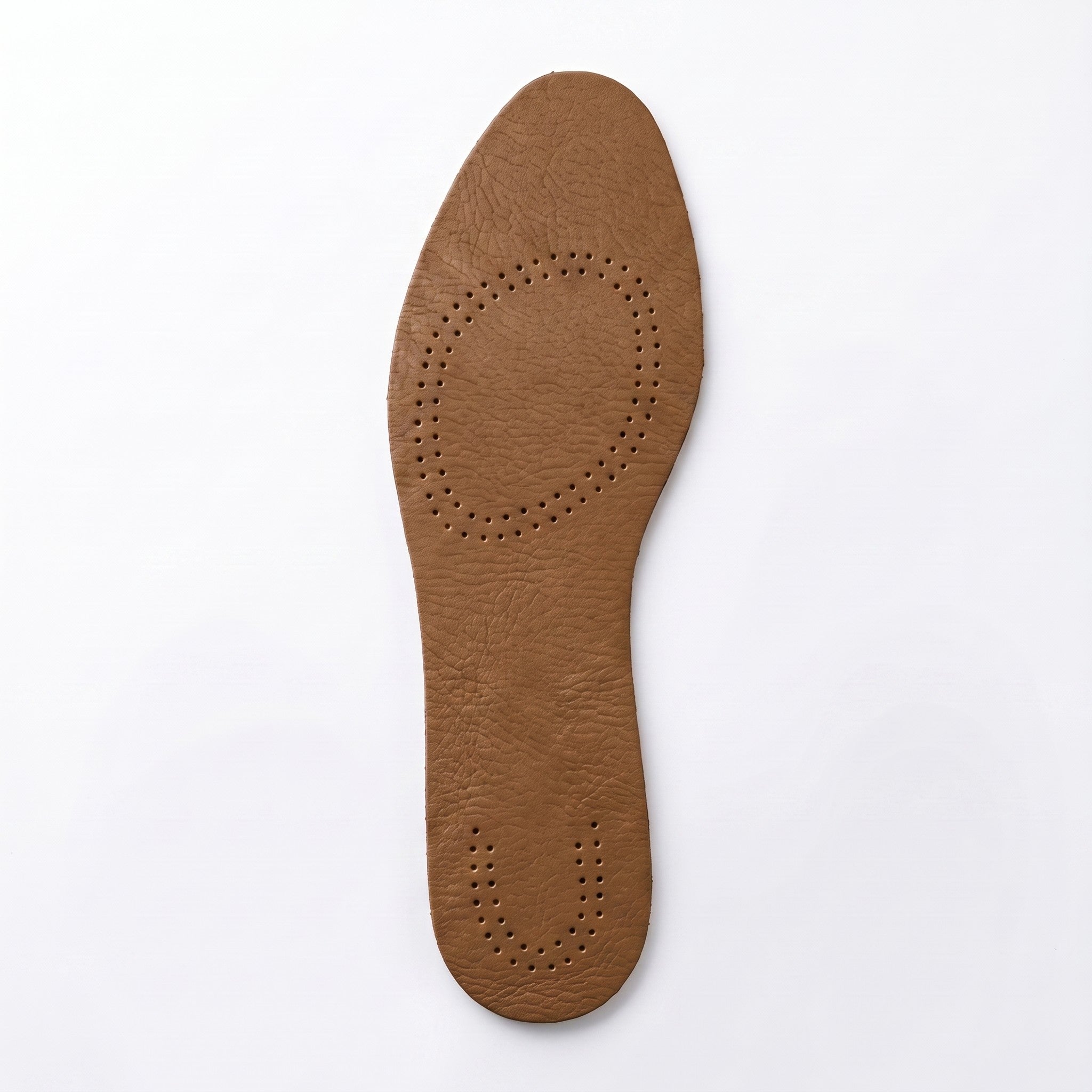 Brown Pebbled Leather and Black Active Carbon Filter Insoles — Abbins