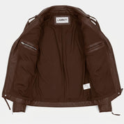 Men's Brown and White Leather Perfecto Biker Jacket — Blunt