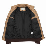 Men's Tan Pebbled Leather Bomber Jacket — Forres