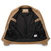Men's Tan Suede Bomber Jacket — Fenfield