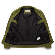 Men's Olive Green Suede Bomber Jacket — Fenfield