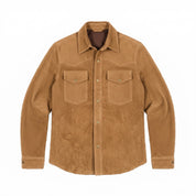 Men's Tan Suede Shirt Jacket — Dalyell