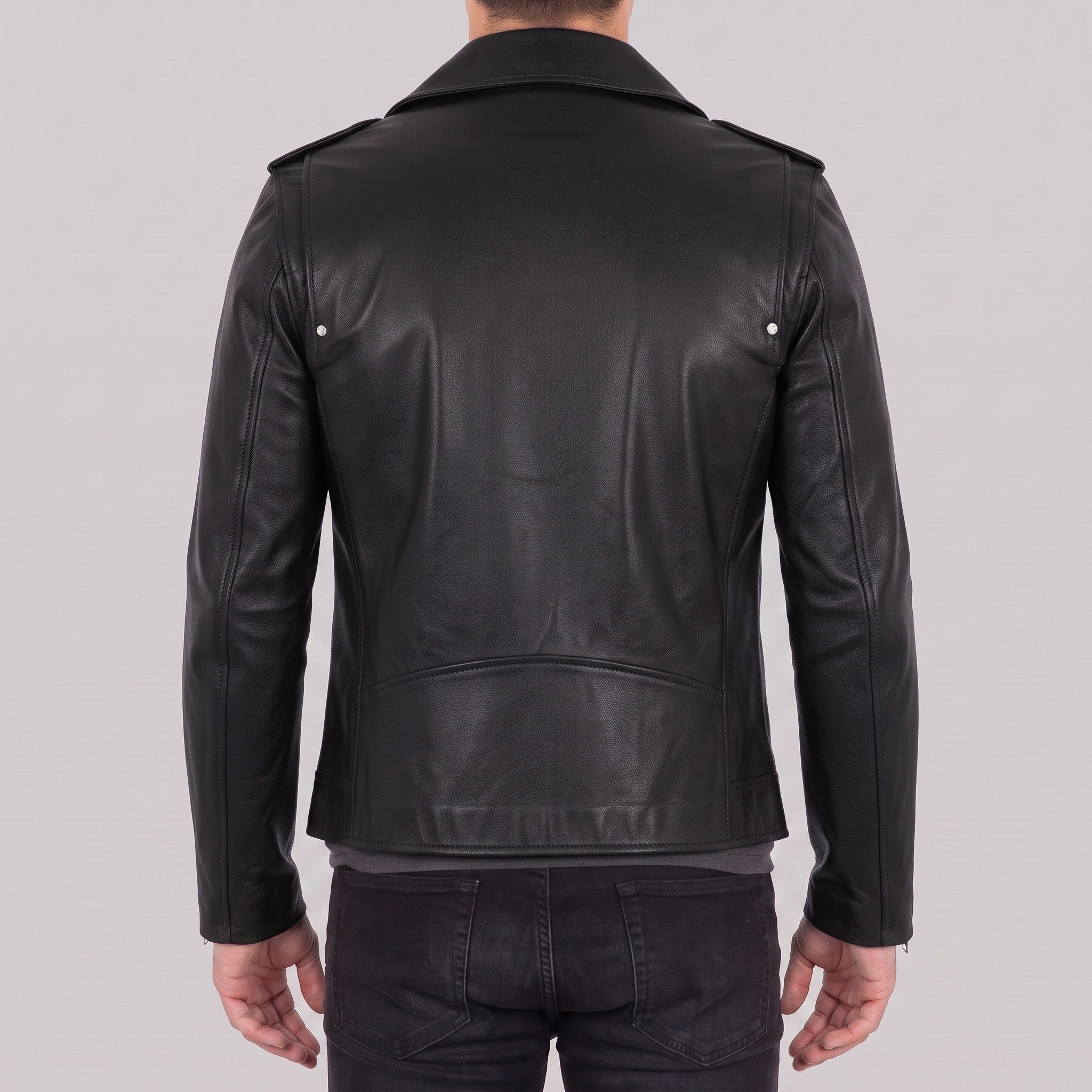 Men's Black Leather Perfecto Jacket — Audley