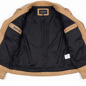 Men's Tan Leather Perfecto Jacket — Audley