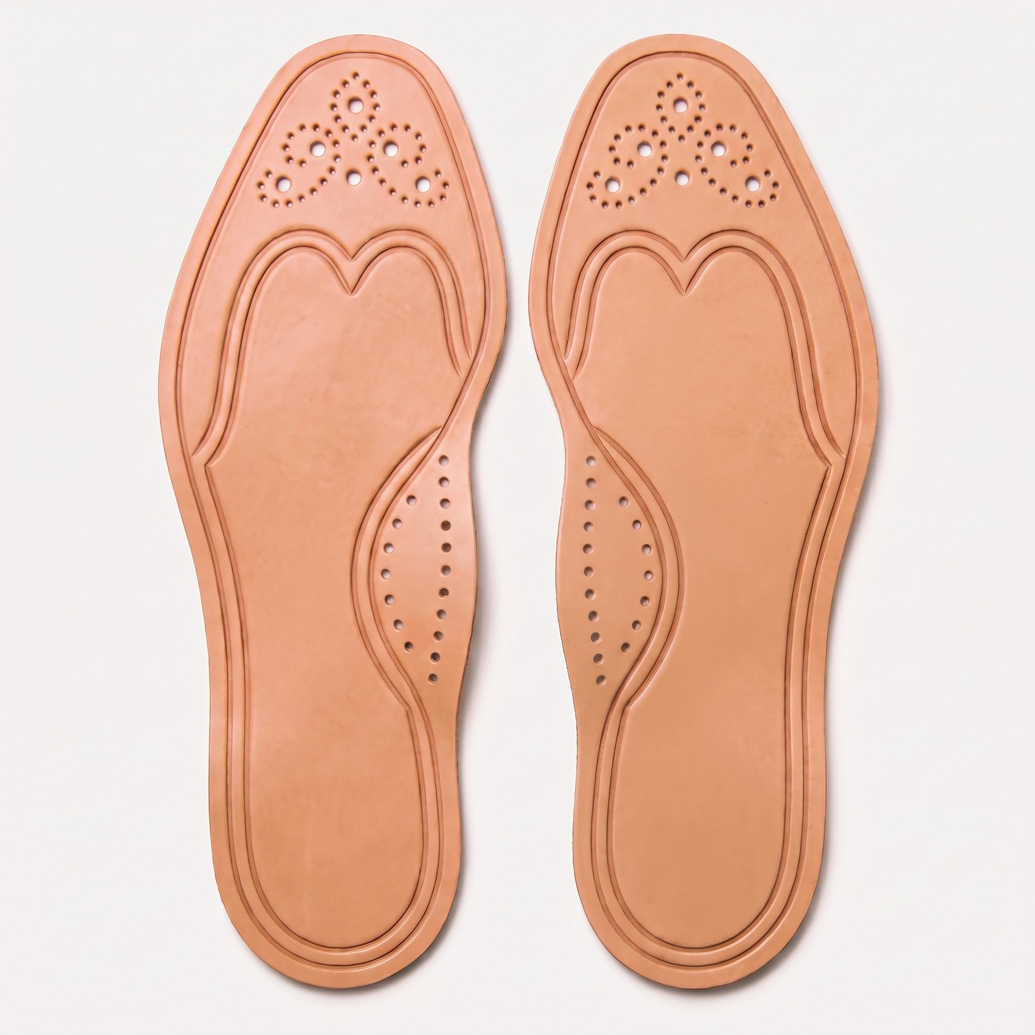 Light Brown Wingtip Full-Grain Leather Insoles — Adridge