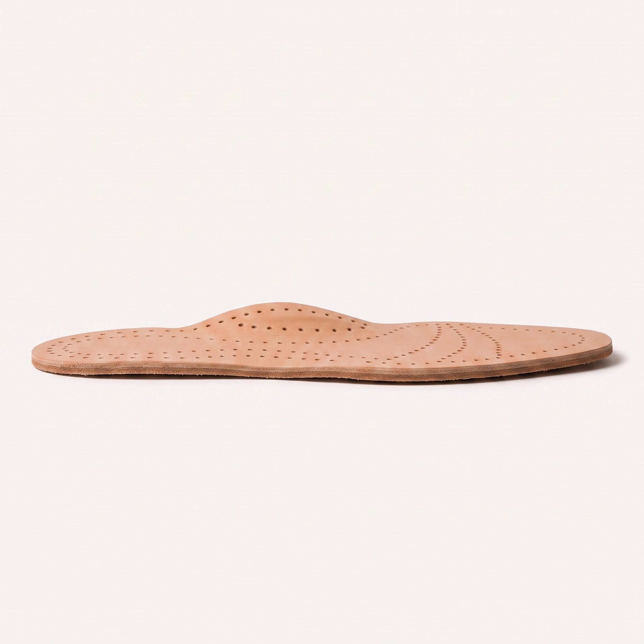 Light Brown Arch Wave Full-Grain Leather Insoles — Longworth