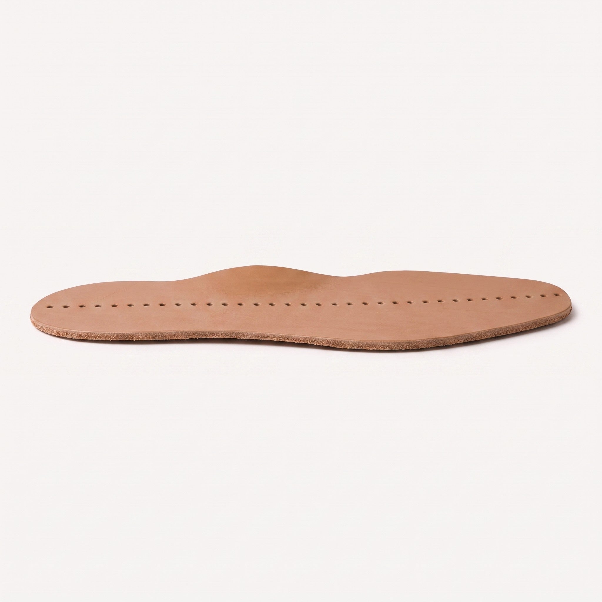 Light Brown Centre-Line Perforated Full-Grain Leather Insoles — Abborne