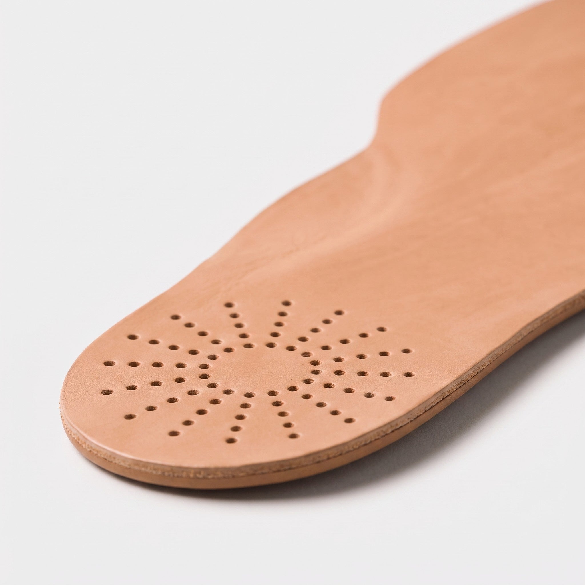 Light Brown Sunburst Full-Grain Leather Insoles — Apley