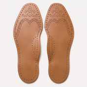 Light Brown Wingtip Brogue Full-Grain Leather Insoles — Bassett
