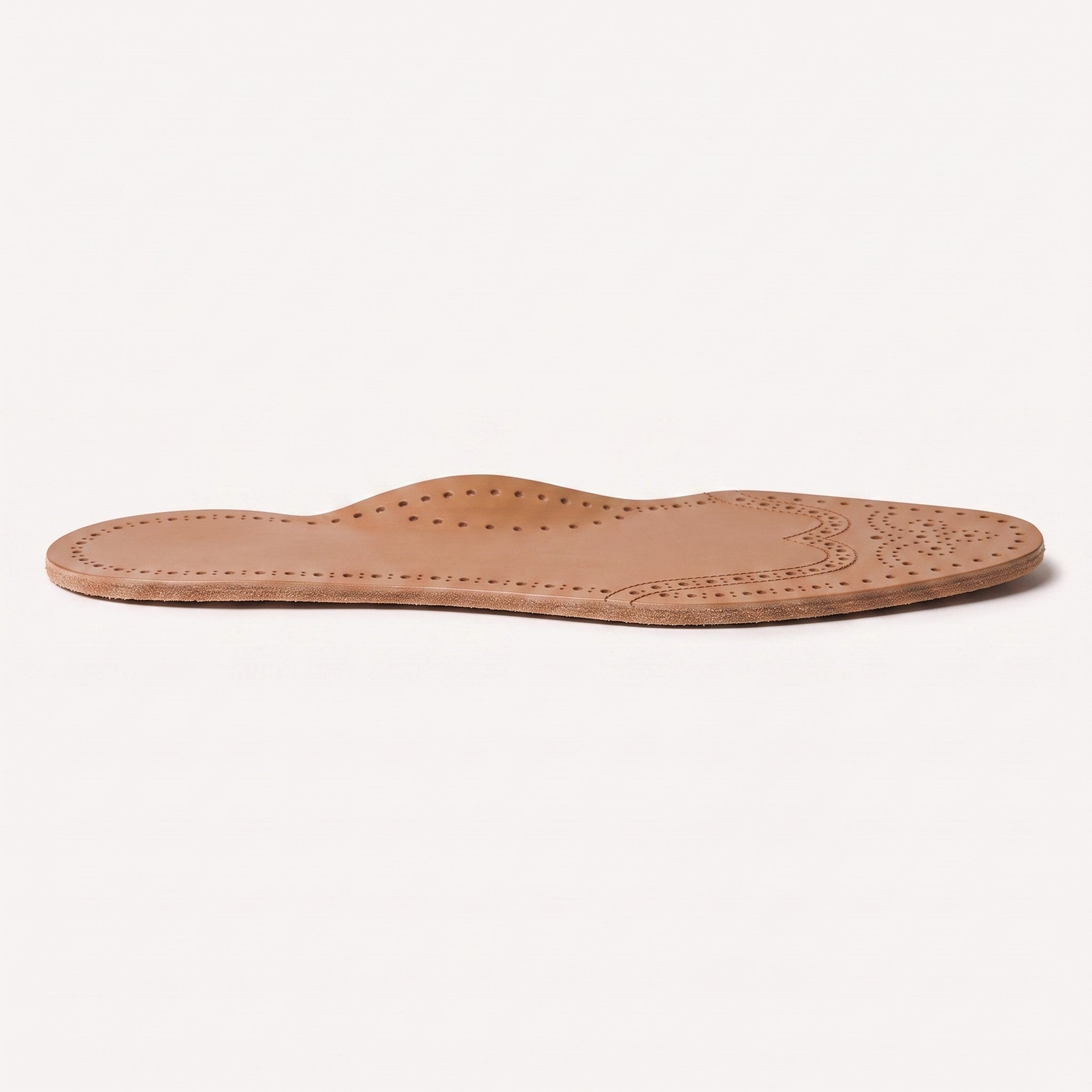 Light Brown Wingtip Brogue Full-Grain Leather Insoles — Bassett