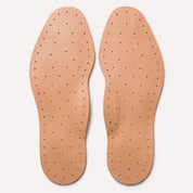 Light Brown Diamond-Punched Full-Grain Leather Insoles — Finham