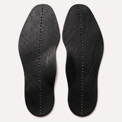 Black Centre-Line Perforated Full-Grain Leather Insoles — Abborne