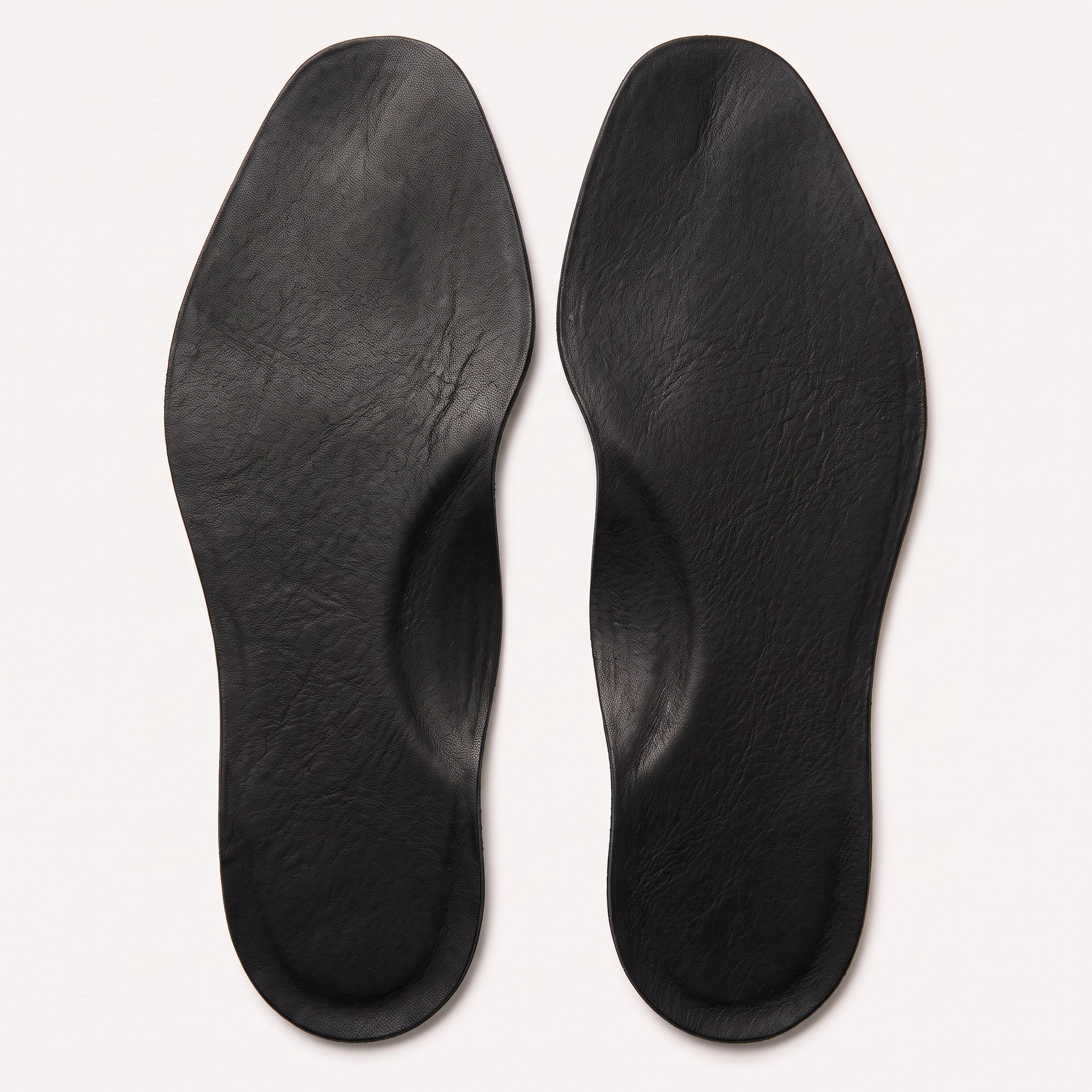 Black Centre-Line Perforated Full-Grain Leather Insoles — Abborne