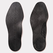 Black Centre-Line Perforated Full-Grain Leather Insoles — Abborne