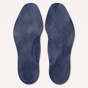 Navy Blue Centre-Line Perforated Full-Grain Leather Insoles — Abborne