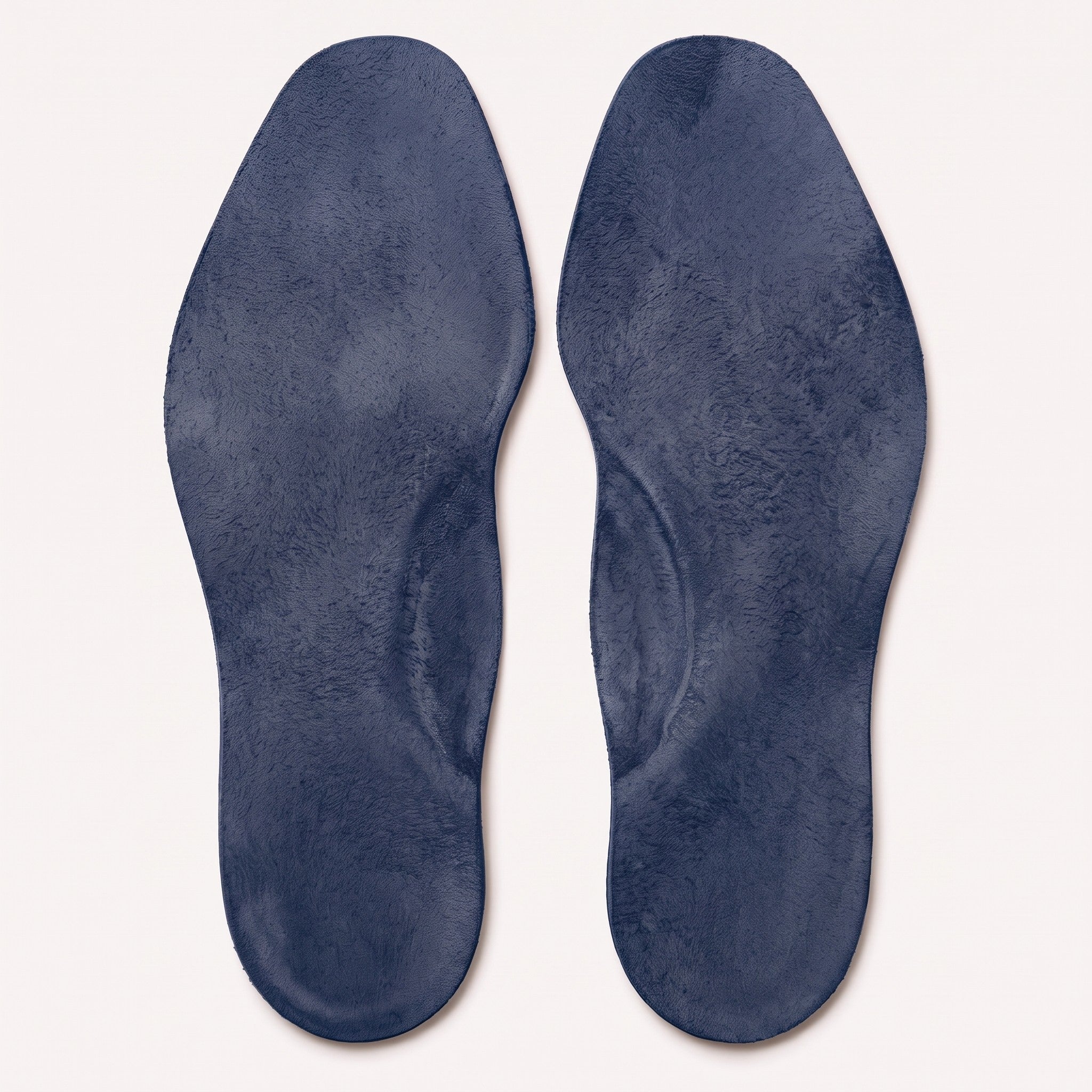 Navy Blue Centre-Line Perforated Full-Grain Leather Insoles — Abborne