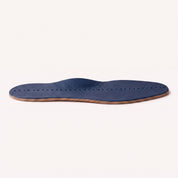 Navy Blue Centre-Line Perforated Full-Grain Leather Insoles — Abborne