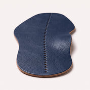 Navy Blue Centre-Line Perforated Full-Grain Leather Insoles — Abborne