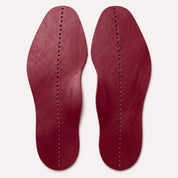 Burgundy Centre-Line Perforated Full-Grain Leather Insoles — Abborne