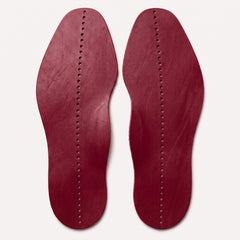 Burgundy Centre-Line Perforated Full-Grain Leather Insoles — Abborne