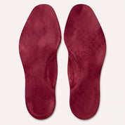 Burgundy Centre-Line Perforated Full-Grain Leather Insoles — Abborne