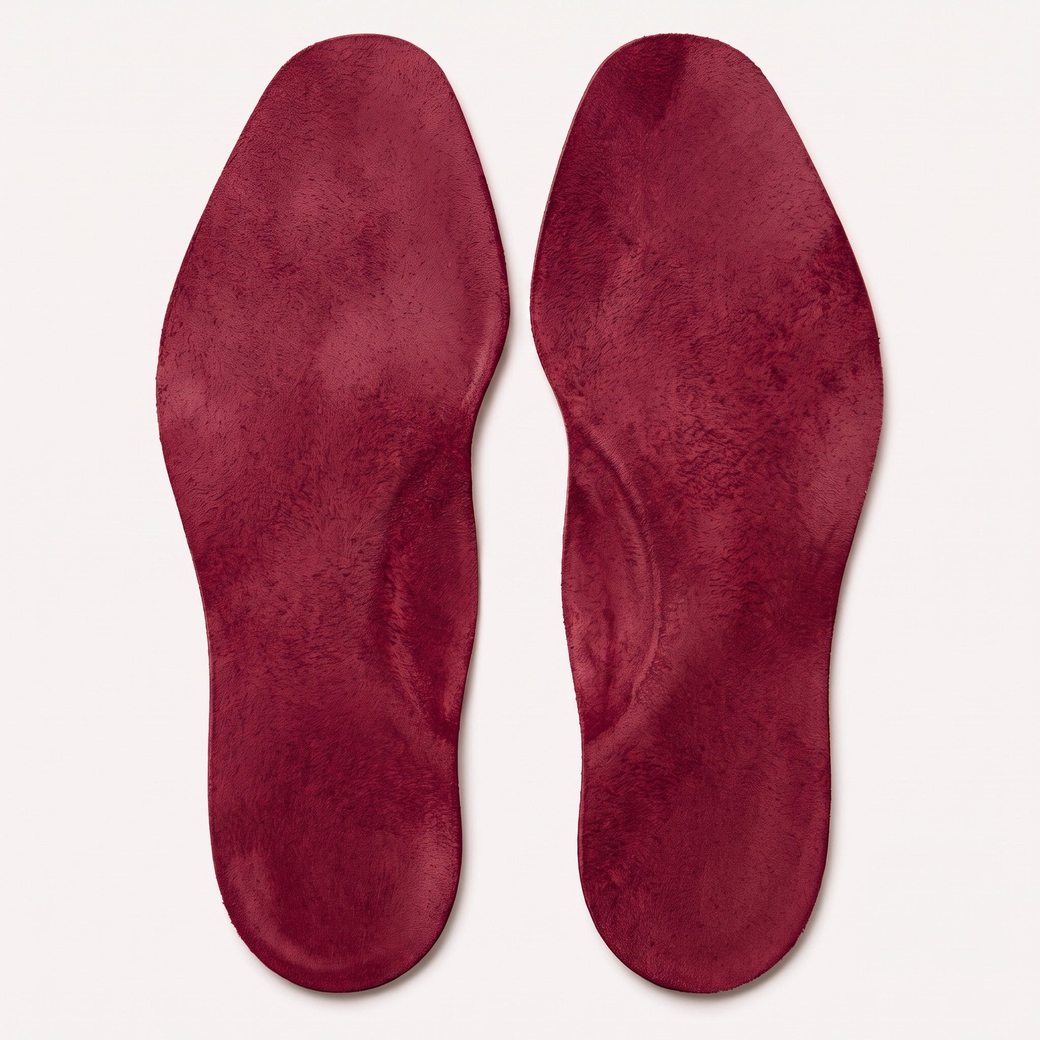 Burgundy Centre-Line Perforated Full-Grain Leather Insoles — Abborne