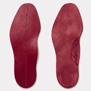 Burgundy Centre-Line Perforated Full-Grain Leather Insoles — Abborne