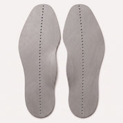 Light Gray Centre-Line Perforated Full-Grain Leather Insoles — Abborne