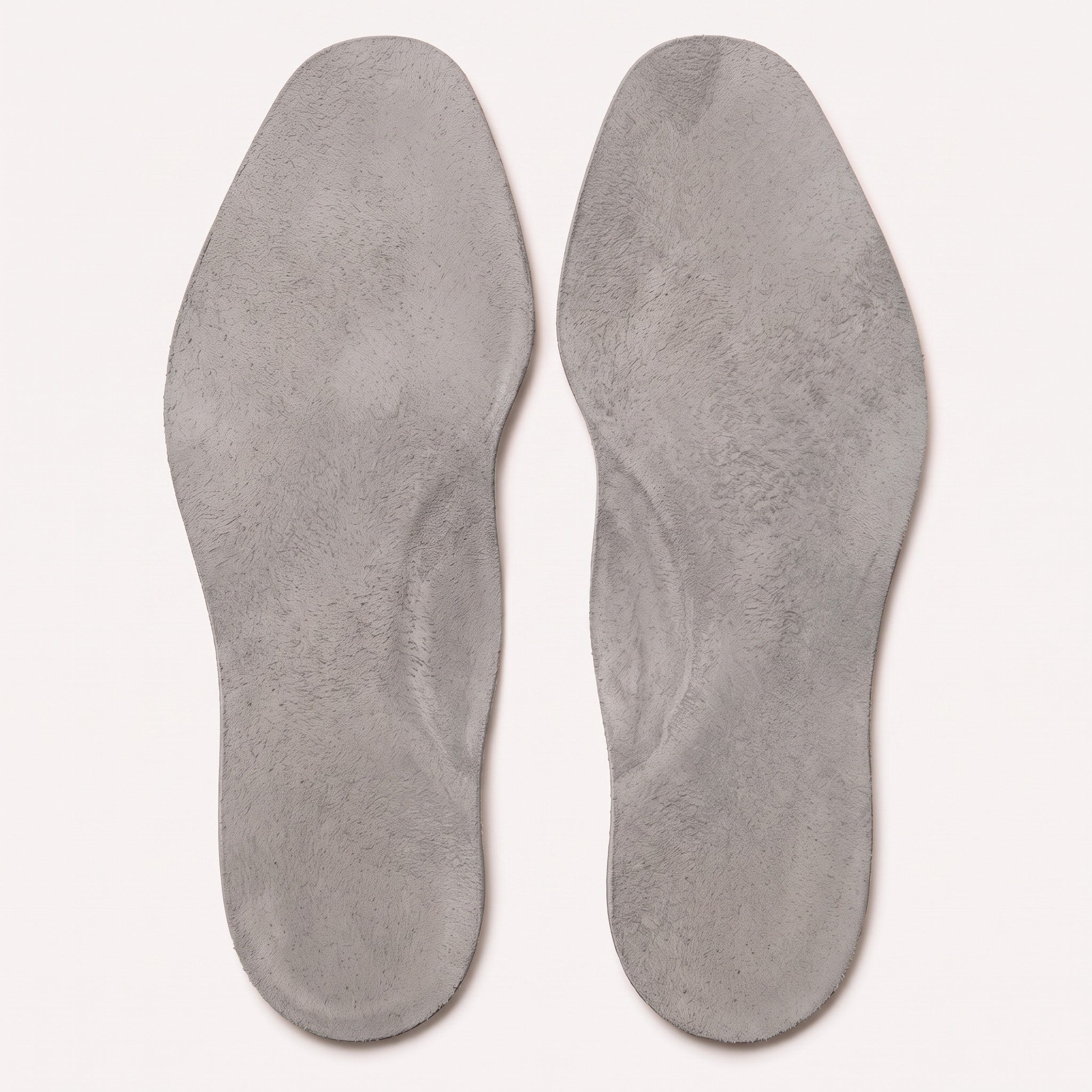 Light Gray Centre-Line Perforated Full-Grain Leather Insoles — Abborne